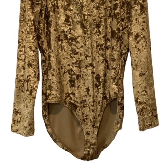 Elements Exclusively by Spiegel Crushed Velvet Bodysuit Large L - Picture 8 of 11